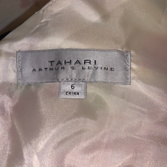 TAHARI Womens Ivory Floral Hi-Lo Dress - Picture 8 of 8